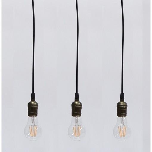 Bộ 3 dây đèn thả cổ điển Vintage bóng led Edison A60 6W