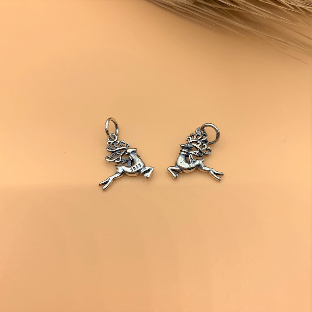 Charm móc treo chú tuần lộc Reindeer - Charm Bạc 925 - Mã CA495