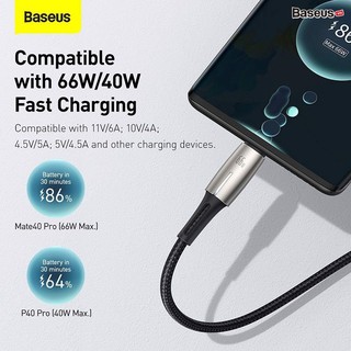 Cáp sạc siêu nhanh Type C Baseus Water Drop 66W