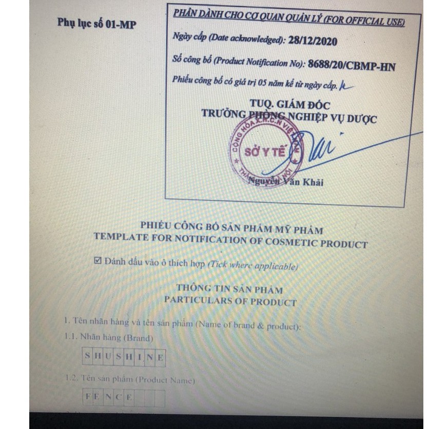 Shunshine cosmetics kem chống nắng, dưỡng da Fence | BigBuy360 - bigbuy360.vn