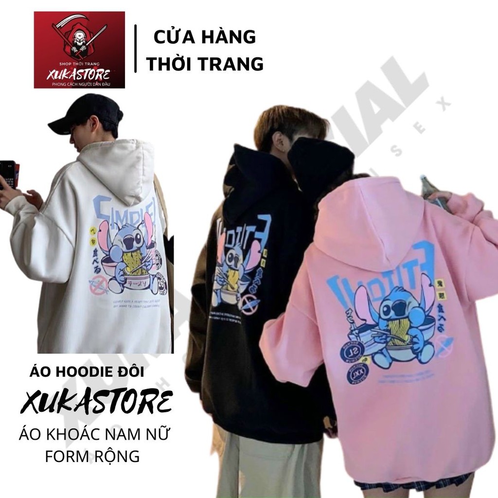 Áo khoác hoodie đôi nam nữ XUKASTORE In Hình WIND ,  phong cách Unisex có 3 màu form rộng