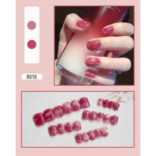 [Hàng mới về] Set 24 móng tay giả R018 màu sắc dưa hấu đáng yêu