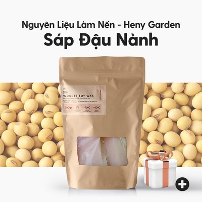 Sáp Đậu Nành 500gr Làm Nến Thơm Tặng Kèm Bấc Heny Garden, Nguyên Liệu Làm Nến Thơm Handmade Tại Nhà