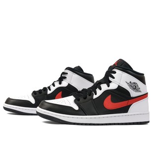 Giày jordan 1 mid "black chile red" authentic