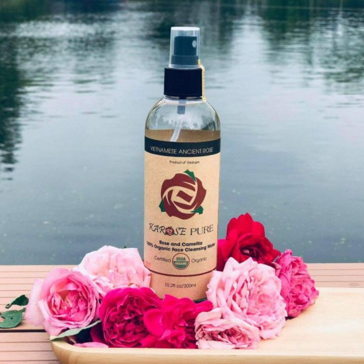 KAROSE PURE - NƯỚC LAU MẶT HOA HỒNG HỮU CƠ (Rose and Camellia - 100% Organic Face Cleanssing Water)