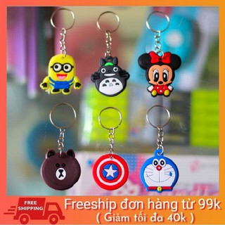 Bộ 6 móc chìa khóa mini, móc cặp, móc trang trí kute