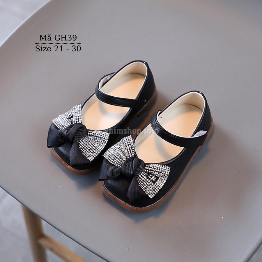 Giày búp bê bé gái 1 2 3 4 5 tuổi màu đen mang êm nhẹ phong cách Vintage cho bé đi học đi chơi mặc áo dài siêu xinh GH39