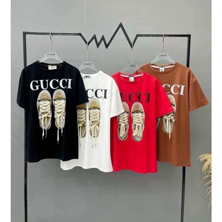 Áo thun, phông hè form rộng tay lỡ G. áo giày chữ  Gcó dây rời siêu hót chất cotton tàu mềm mát nam nữ mặc