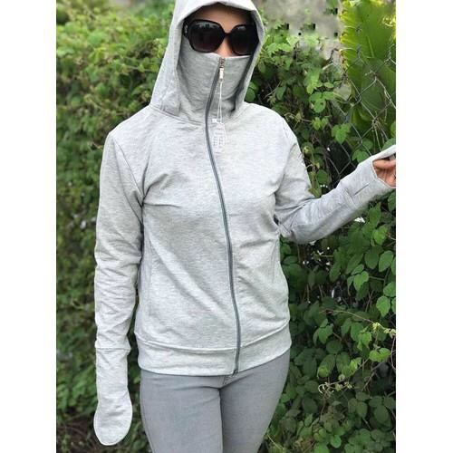 Áo khoác chống nắng nữ có túi trong bao tay dày mịn