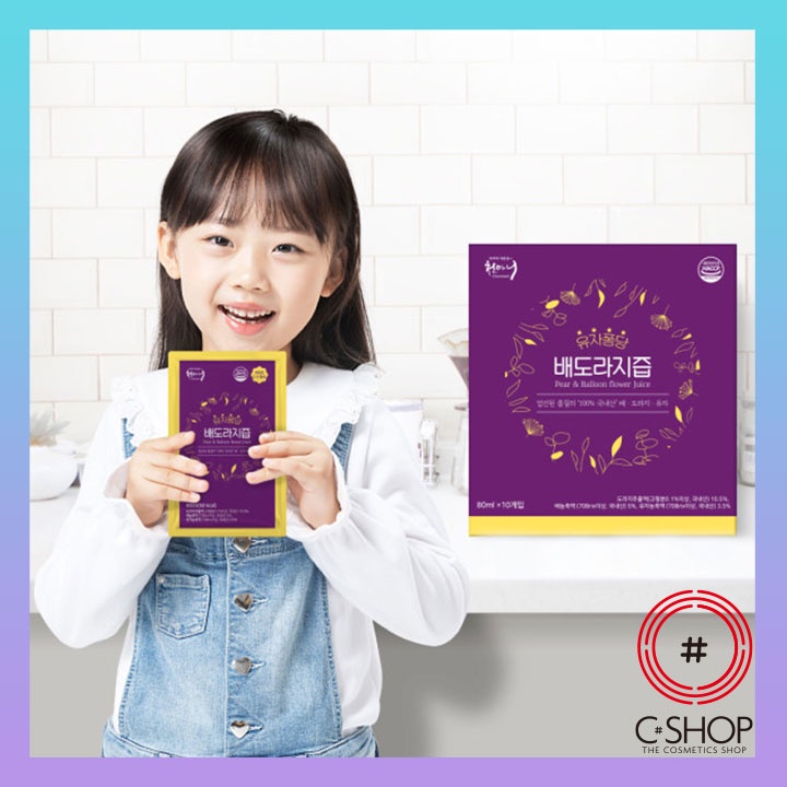 Nước Ép Lê Tăng Cường Vitamin C &amp; D Dành Cho Cả Gia Đình CHUNMANI PEAR &amp; BALLOON FLOWER JUICE