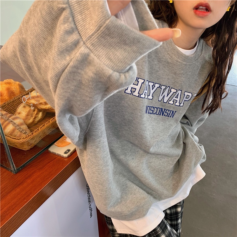 Áo Sweater Cổ Tròn In Chữ Thời Trang Cho Nữ 45898 | BigBuy360 - bigbuy360.vn