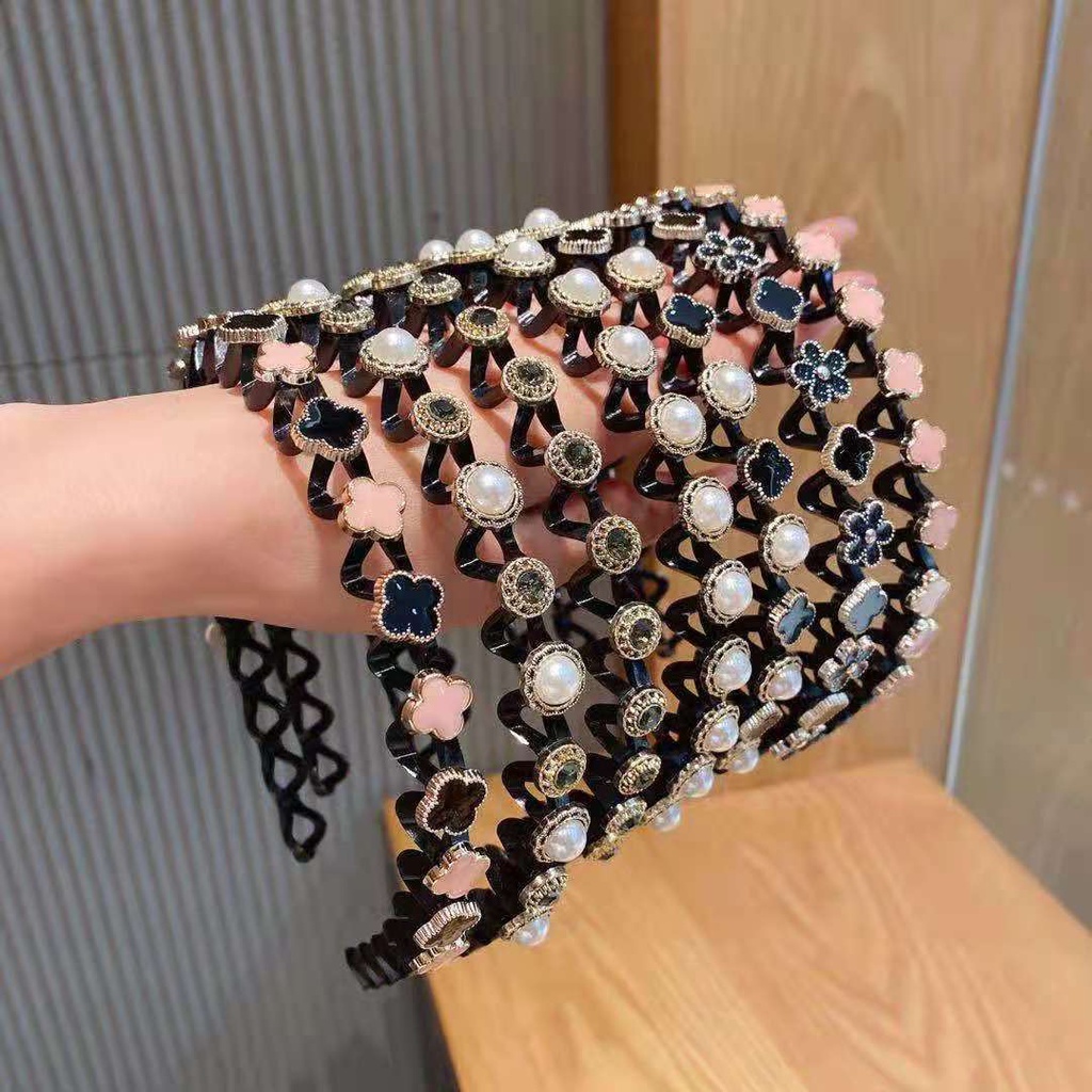 Cài tóc nữ đá đính ngọc trai thanh lịch thời trang