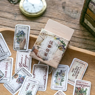 Set 45 miếng dán trang trí đa chúc năng phong cách retro