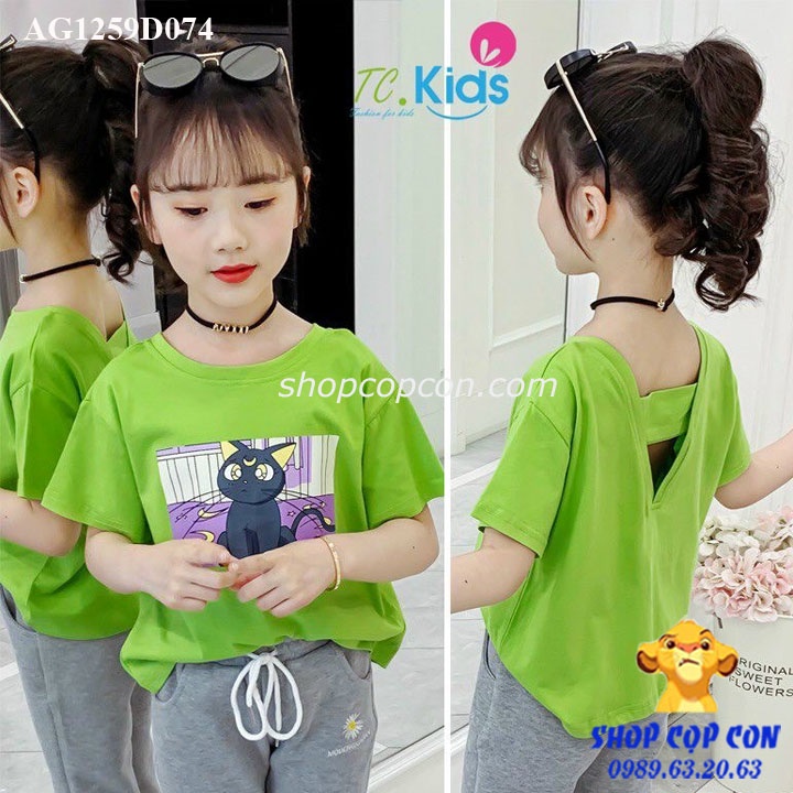 Áo thun in hình cho be gái từ 22kg đến 34kg