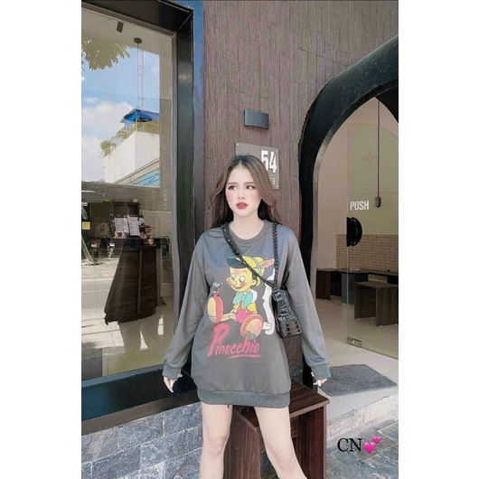 Áo pull nỉ cổ tròn chú hề