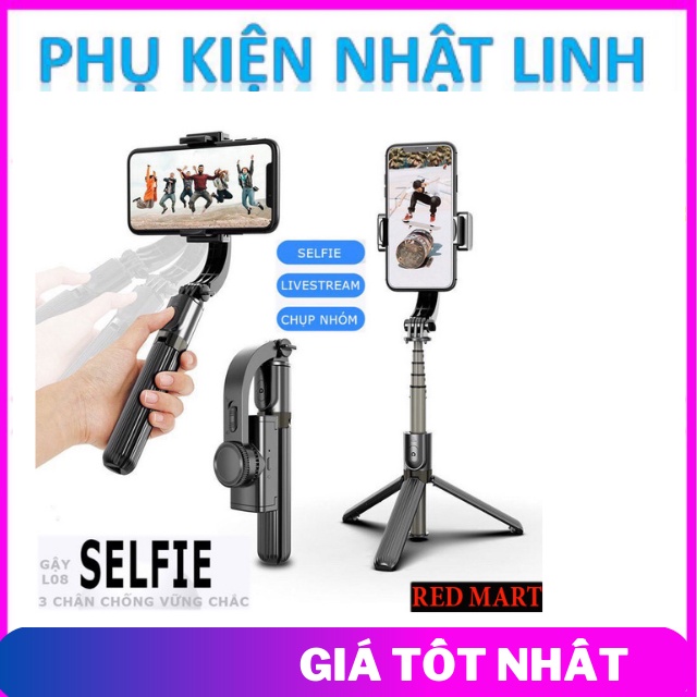 Gậy chụp ảnh 3 chân,Gậy chụp ảnh Chống Rung Gimbal,Có Bluetooth,Gimbal L08