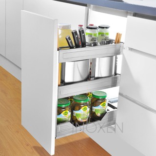 Kệ đựng dao thớt, chai lọ gia vị tủ bếp 35cm INOXEN