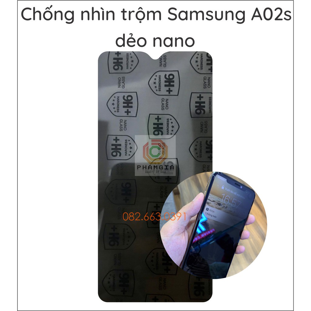 Dán cường lực chống nhìn trộm Samsung A02s / A03s dẻo nano