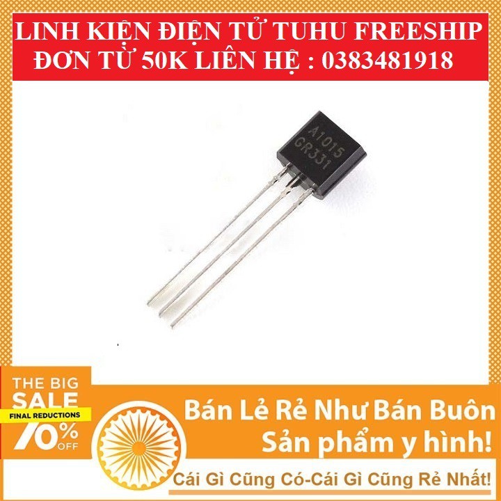 Transistor A1015 TO-92 50V 0.5A PNP