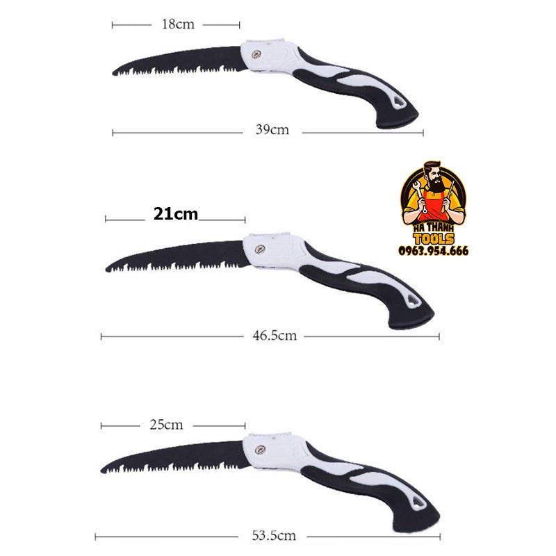 Cưa Gỗ Cầm Tay Gấp Gọn AIRAJ - Lưỡi Cưa Cây, Cành Lưỡi Thép Hợp Kim SK5