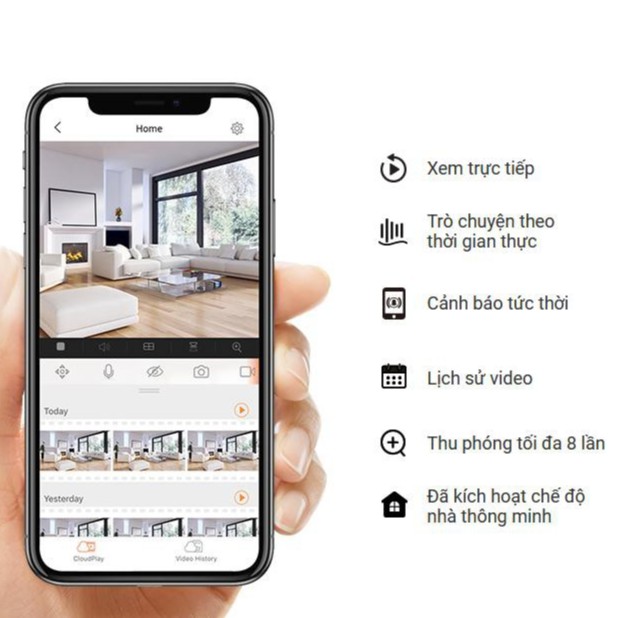 [Mã 157ELSALE hoàn 7% đơn 300K] Camera quan sát đàm thoại 2 chiều EZVIZ - Xoay 360 độ