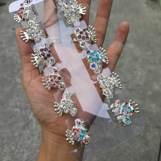 Kẹp đỉnh,kẹp mái đính đá 2.5cm(được chọn màu)