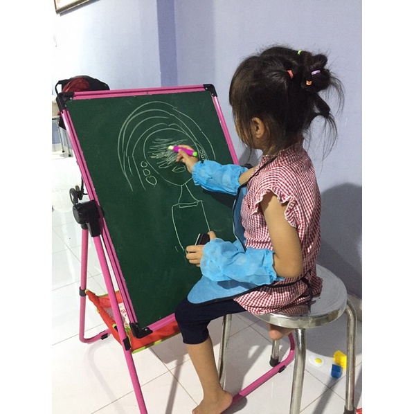 Bảng Vẽ Cho Bé 2 Mặt Viết Bút Và Viết Phấn Nhiều Kích Thước, Bảng Vẽ Giáo Dục Flipchart Nâng Hạ Chiều Cao