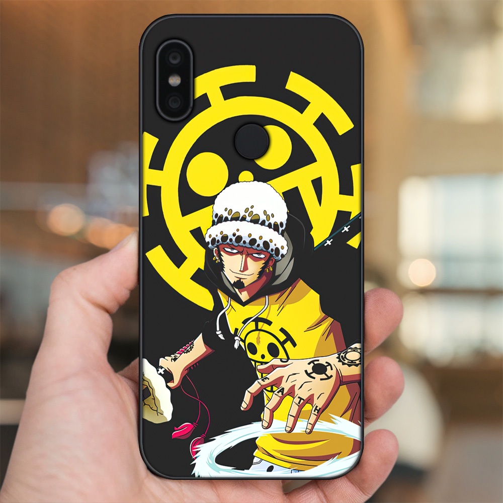 Ốp lưng Xiaomi Redmi Note 6 Pro viền đen in hình Law One Piece