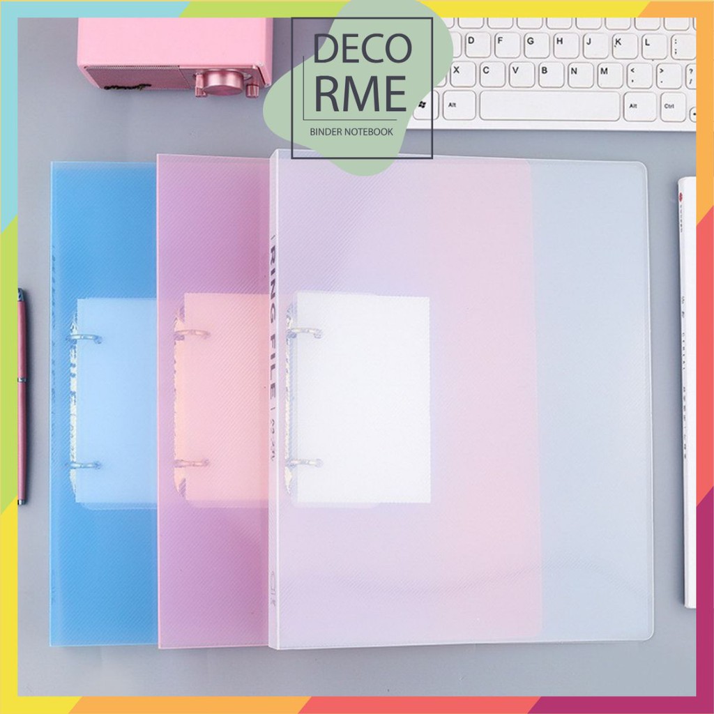 Bìa sổ còng cứng khổ A4 2 lỗ sử dụng làm sổ planner phụ kiện sổ còng Decorme