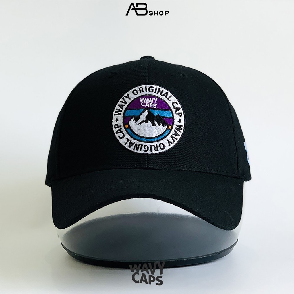 Mũ Lưỡi Trai Nón Kết Đen Logo Thêu Nổi Cá Tính WAVY CAPS AB-30129