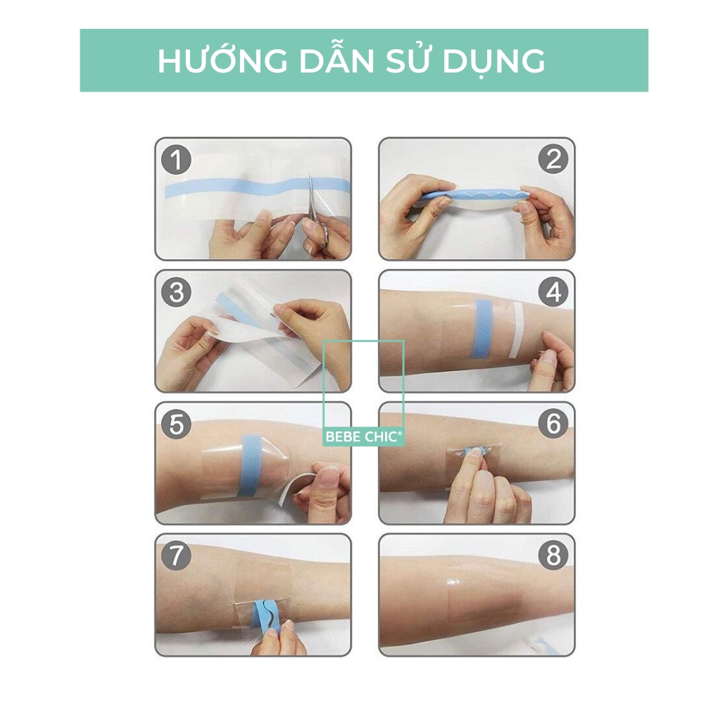 Cuộn Băng Dán Nâng Ngực Trong Suốt Chống Thấm Nước Dài 5 Mét BEBECHIC - Che Hình Xăm Vêt Sẹo