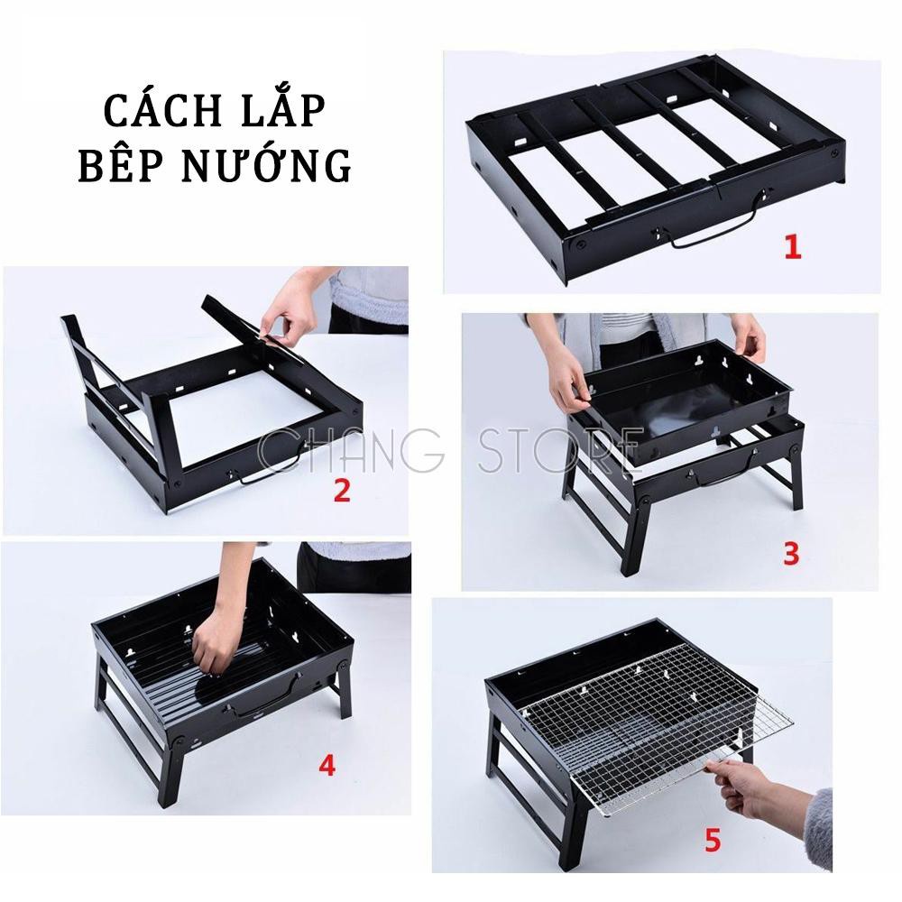 Bếp Nướng Than Hoa Vuông Tặng Kèm Vỉ Nướng Cao Cấp Siêu Tiện Lợi