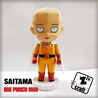 Mô hình giấy anime [One punch man]Chibi Saitama