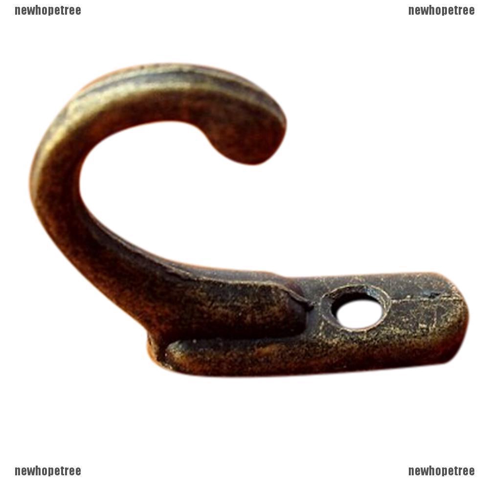 2 móc treo tường bằng đồng dùng móc quần áo, mũ, áo khoác