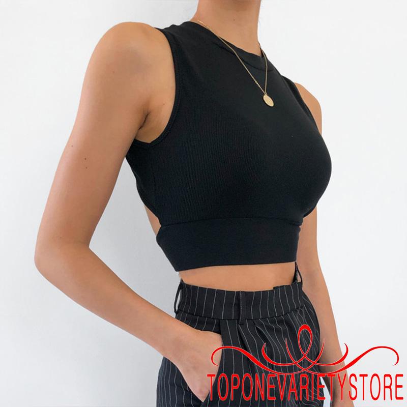 [Mã FAMAYWA giảm 10K đơn 50K] Áo Dây Nữ Không Tay Hở Eo Quyến Rũ