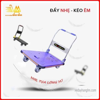 [Hàng Cao Cấp] Xe Đẩy Hàng 150kg, Xe Đẩy hàng Gấp Gọn 4 Bánh Maxkiwi - Êm Siêu Bền Cam Kết 3-5 Năm Không Hỏng