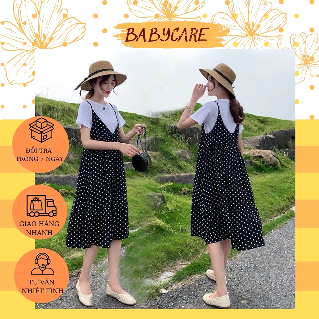 VÁY BẦU ĐẸP-ĐẦM BẦU HÈ CÔNG SỞ YẾM CHẤM BI HÀNG ĐẸP