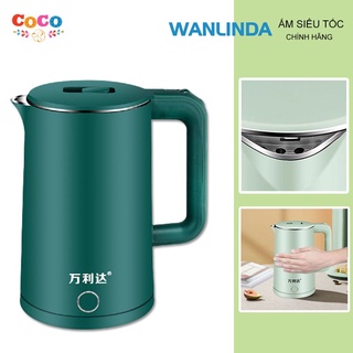 ☇✧Ấm Siêu Tốc Inox A-01(Dung Tích Lớn 2.3L) - Bình Đun 1500W Sôi Nhanh Vỏ nhựa PP an toàn, Lõi thép không gỉ.