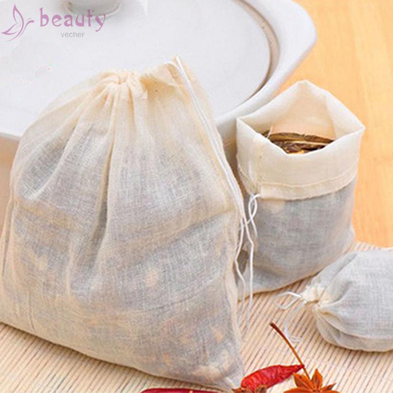 Practical 8*10cm Non-toxic Tasteless Kitchen 10pcs Separate Spice Safe Kit Set Home Straining Tea Cooking Filter Bag