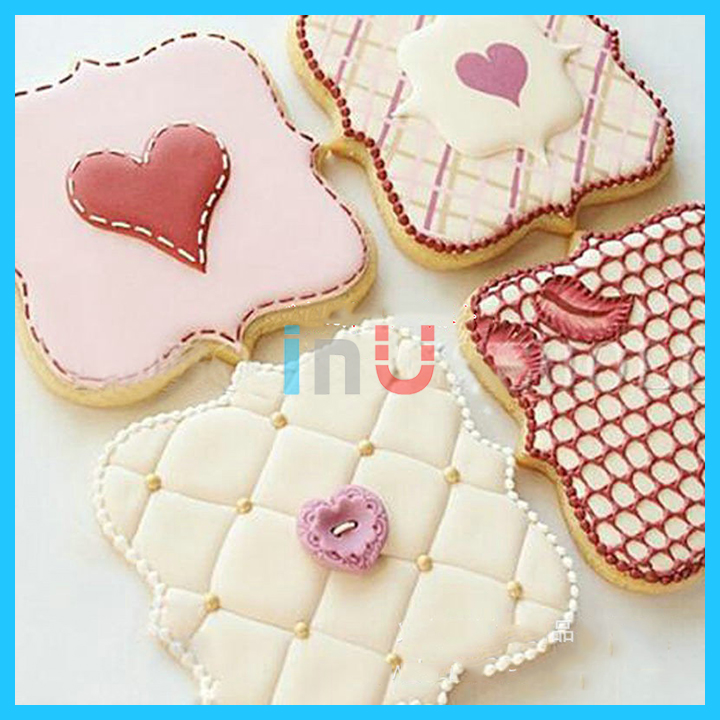 [Ảnh thật] HCM - Bộ 4 khuôn cutter làm bánh quy khung Vintage làm bánh cookies trang trí tạo hình