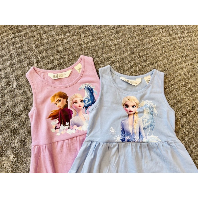 Váy Elsa, Minie, Pony sát nách cotton bé gái 2-10T