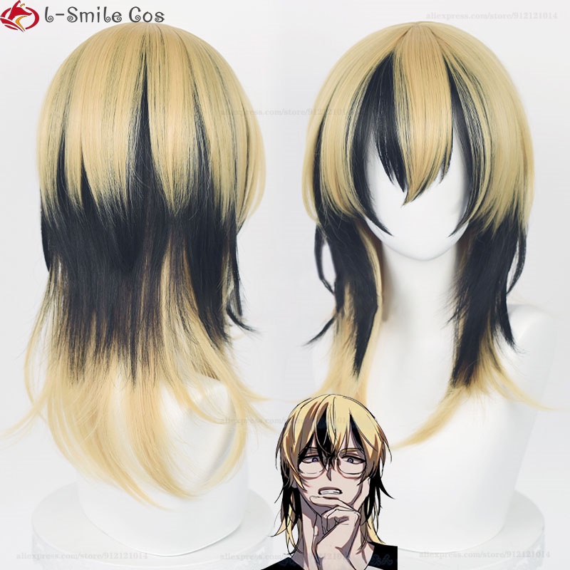 Tóc Giả Dài 50cm Màu Vàng Đen Hóa Trang Nhân Vật Anime Tokyo Revenger Rindou Haitani Ran Haitani