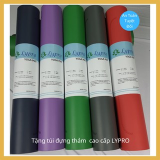 THẢM TẬP YOGA CAO SU NON CAO CẤP CHỐNG TRƯỢT LYPRO, TẶNG TÚI THẢM CHÍNH HÃNG SỊN
