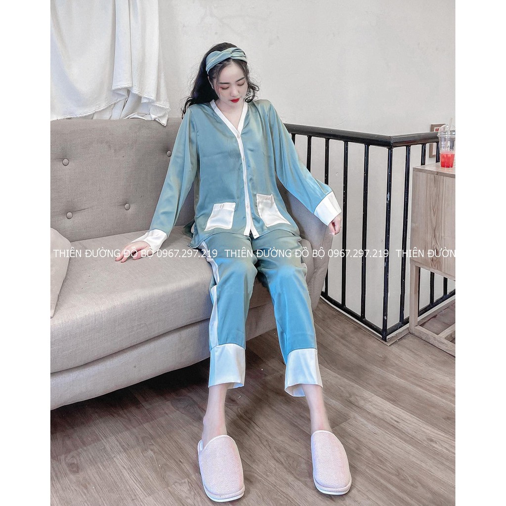 ⚡️FRESHIP XTRA⚡️Đồ Ngủ Pijama, Đồ ngủ pijama lụa Ngọc Trai Fullsize Đủ màu Tặng Kèm Băng Đô Đội Đầu | BigBuy360 - bigbuy360.vn