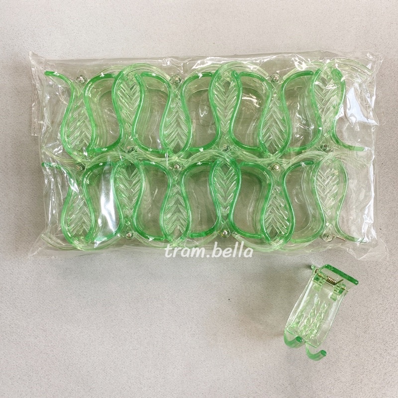 set 6 kẹp càng cua màu trong