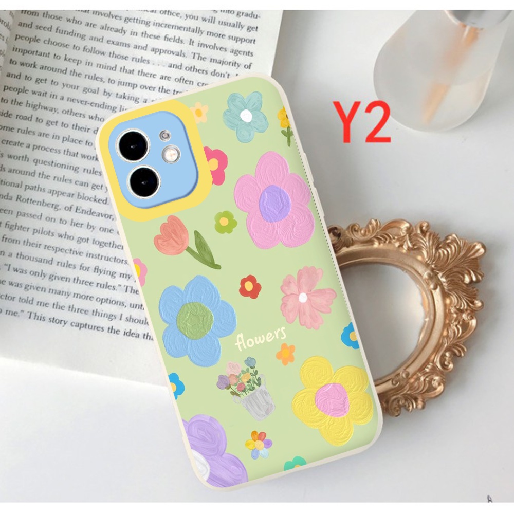 Ốp IPHONE HOA dẻo cạnh vuông iphone 6splus/7/7plus/8/8plus/x/xr/xs/11/12/pro/max/plus/13promax tr369