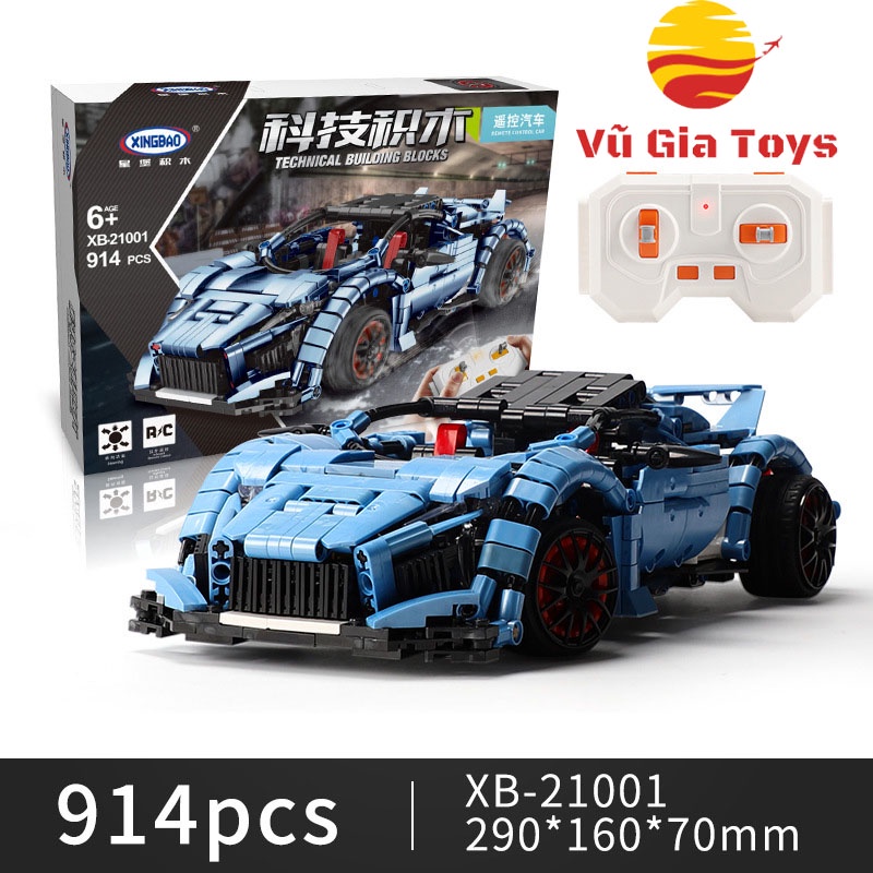 Đồ Chơi Lắp Ráp Thông Minh TECHNIC Mô Hình Siêu xe Điều Khiển Từ Xa Lykan Hypersport XB 21001 với 914 chi tiết