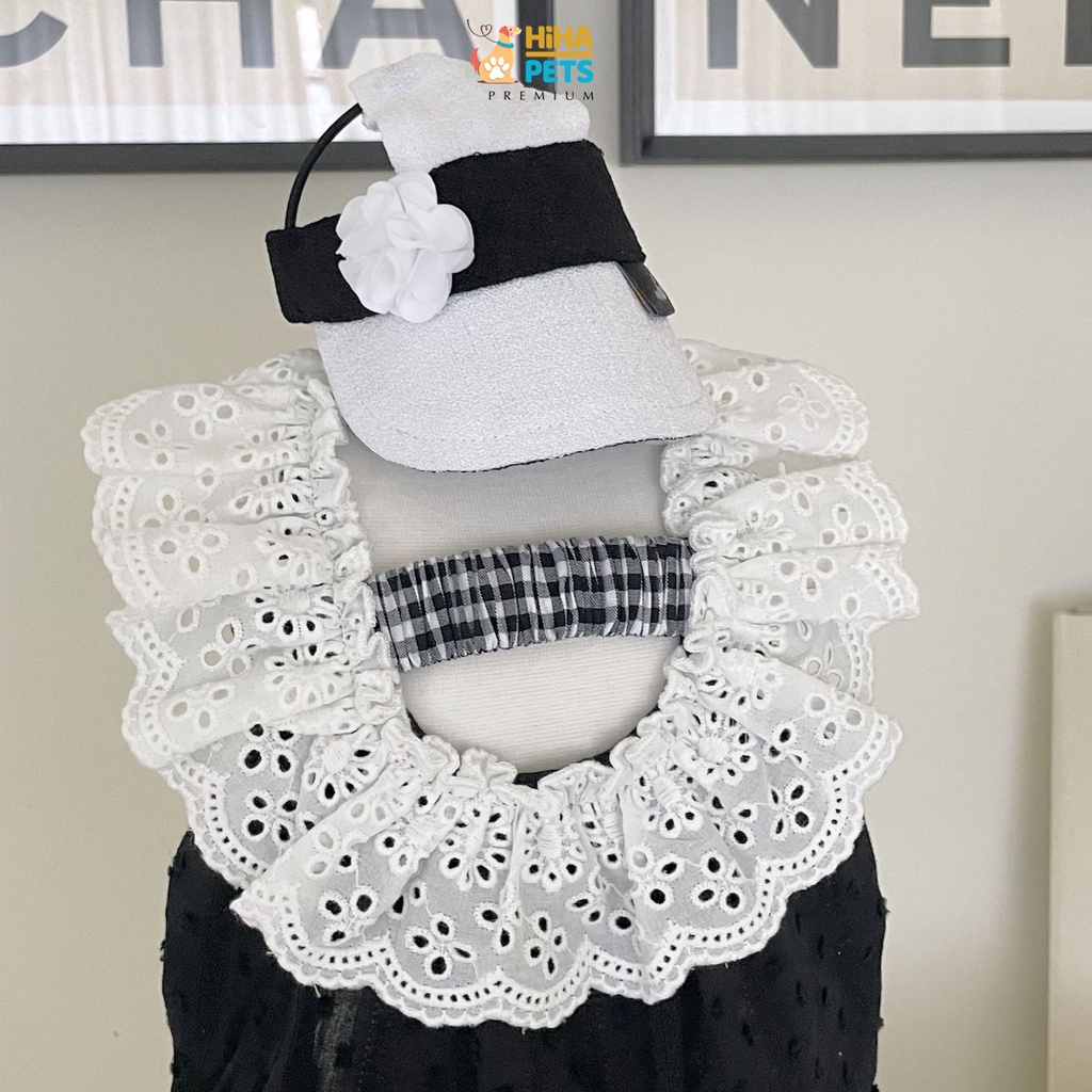 Váy Áo Thiết Kế Hàn Quốc Hở Lưng Cho Chó Mèo Chất Vải Cotton Mát Quần Áo Thú Cưng Thiết Kế Hiha Pets.