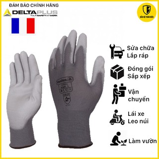Găng tay phủ PU đa dụng Deltaplus VE702PG | Găng tay làm điện, làm vườn, lái xe
