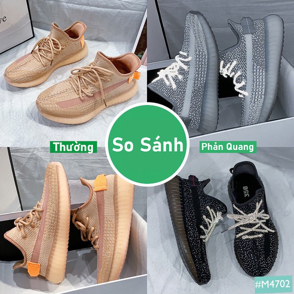 ( Hàng Đẹp ) Giày Cặp Đôi Nam Nữ MINSU M4702, Giày Thể Thao Sneaker Nam Nữ Y350 Phản Quang Hàn Quốc Mang Đi Chơi Đi Học,